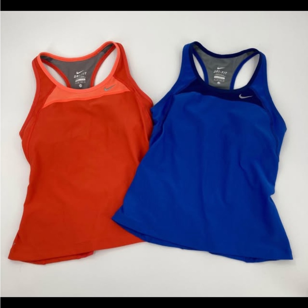 Women’s Nike Dri-Fit Racerback Tank tops with built in bra. XS